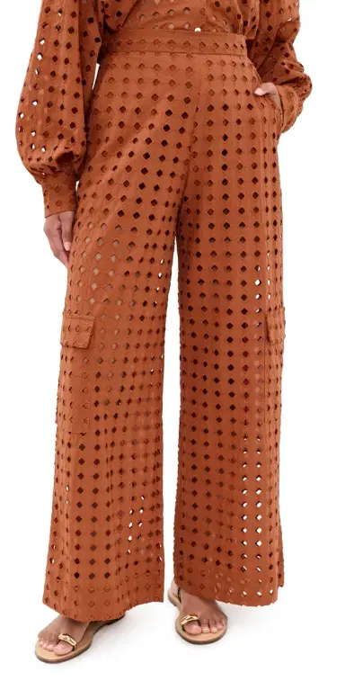 Dress To Brown Castanha Eyelet Cargo Pants Brown Castanha | Thumbnail 1