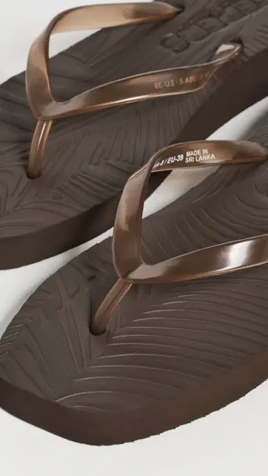 SLEEPERS Platform Jelly Flip Flops Brown Transparent | Thumbnail 6