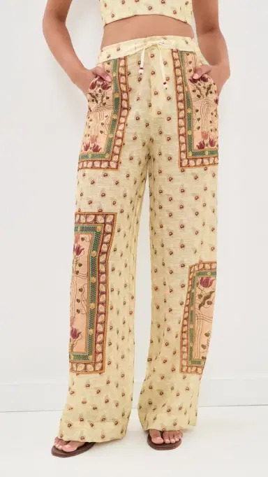 Agua Bendita Caroline Plume Embroidered Pants | Thumbnail 2 Agua Bendita Caroline Plume Embroidered Pants | Thumbnail 2