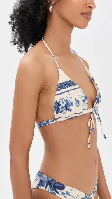 Montce Emma Bikini Top Blue Toile tripe | Thumbnail 4
