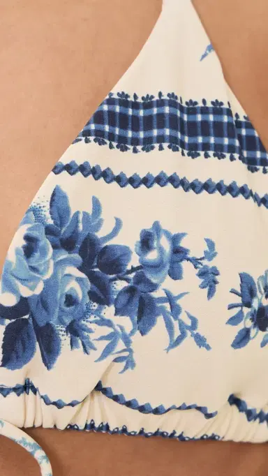Montce Emma Bikini Top Blue Toile tripe | Thumbnail 6