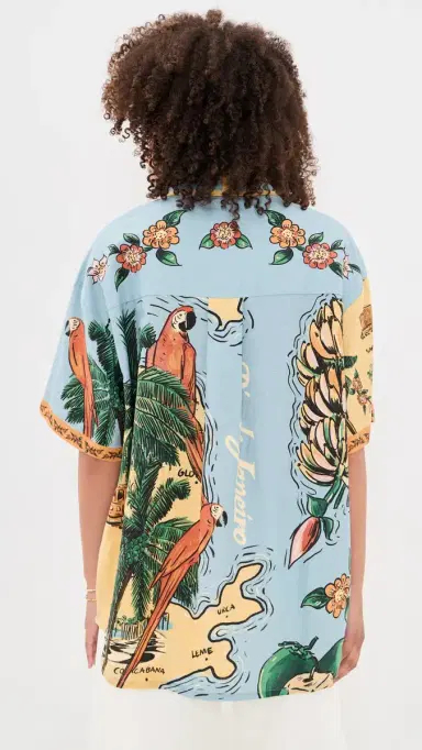 Farm Rio Beaches Path Shirt Beaches Path Multicolor M | Thumbnail 3