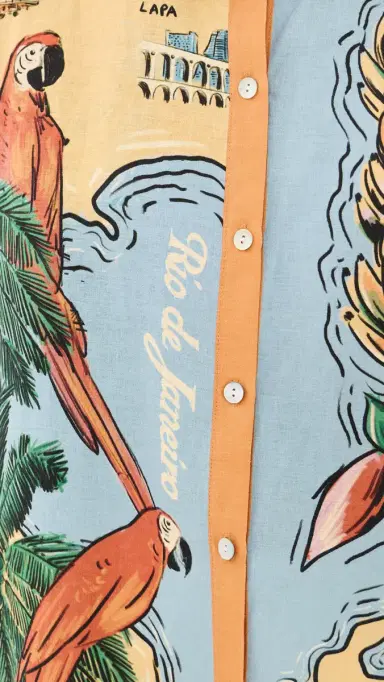 Farm Rio Beaches Path Shirt Beaches Path Multicolor M | Thumbnail 6