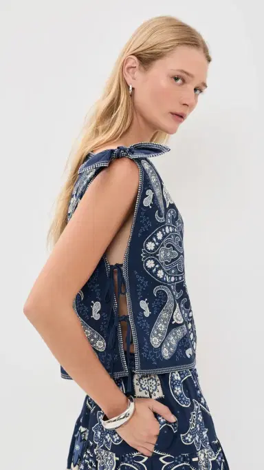 Sea Emelina Print Sleeveless Top | Thumbnail 5 Sea Emelina Print Sleeveless Top | Thumbnail 5