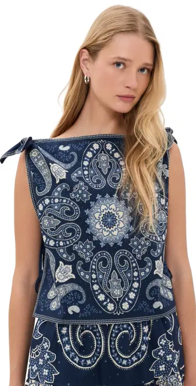 Sea Emelina Print Sleeveless Top | Thumbnail 1 Sea Emelina Print Sleeveless Top | Thumbnail 1