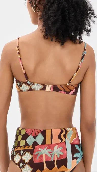 MINKPINK Isola Gathered Bikini Top Cocoa Coast | Thumbnail 3 MINKPINK Isola Gathered Bikini Top Cocoa Coast | Thumbnail 3