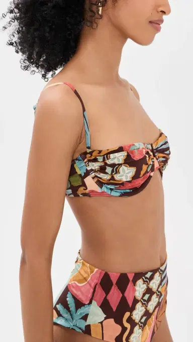 MINKPINK Isola Gathered Bikini Top Cocoa Coast | Thumbnail 4 MINKPINK Isola Gathered Bikini Top Cocoa Coast | Thumbnail 4
