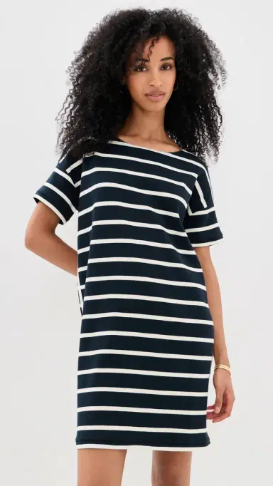 La Ligne Breton Dress Navy/Ecru M | Thumbnail 2