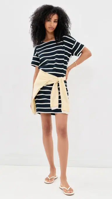 La Ligne Breton Dress Navy/Ecru M | Thumbnail 5