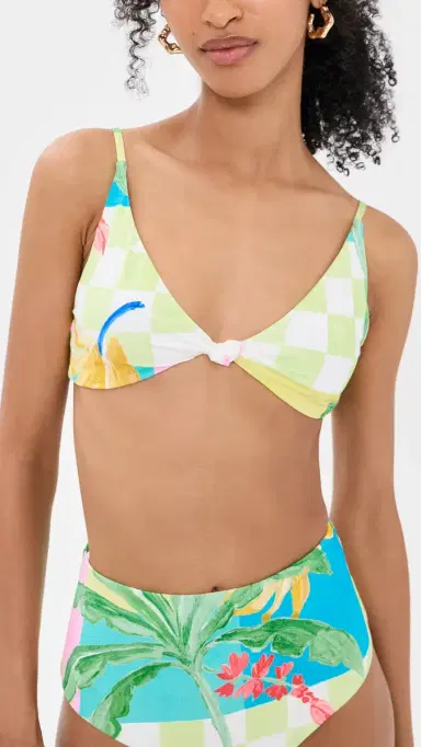 MINKPINK Palmira Knot Bikini Top Vacation Palms | Thumbnail 2 MINKPINK Palmira Knot Bikini Top Vacation Palms | Thumbnail 2