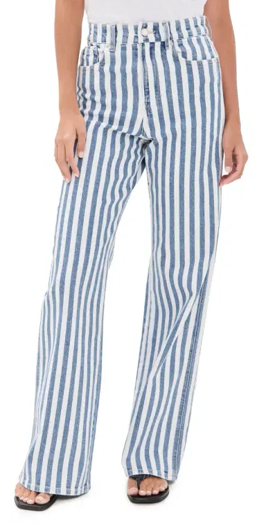Veronica Beard Jean Taylor Striped Jeans saltwater stripe 24 | Thumbnail 1