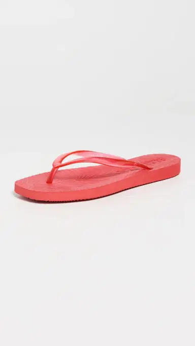 SLEEPERS Tapered Jelly Flip Flops Red Transparent | Thumbnail 5