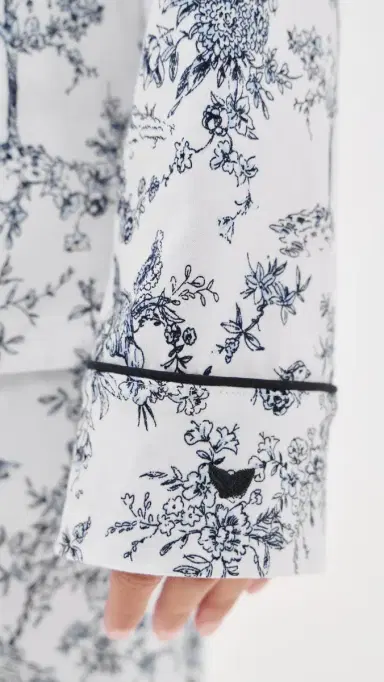 Petite Plume Pima Pajamas Set White | Thumbnail 5 Petite Plume Pima Pajamas Set White | Thumbnail 5