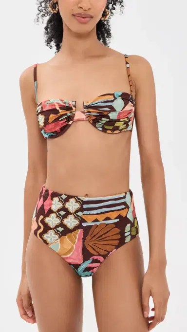 MINKPINK Isola High Waisted Bikini Bottoms Cocoa Coast | Thumbnail 4 MINKPINK Isola High Waisted Bikini Bottoms Cocoa Coast | Thumbnail 4