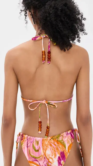 Andrea Iyamah Inti Bikini Top Vibra Print/Gold Bright | Thumbnail 3