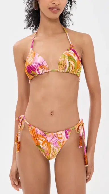 Andrea Iyamah Inti Bikini Top Vibra Print/Gold Bright | Thumbnail 5