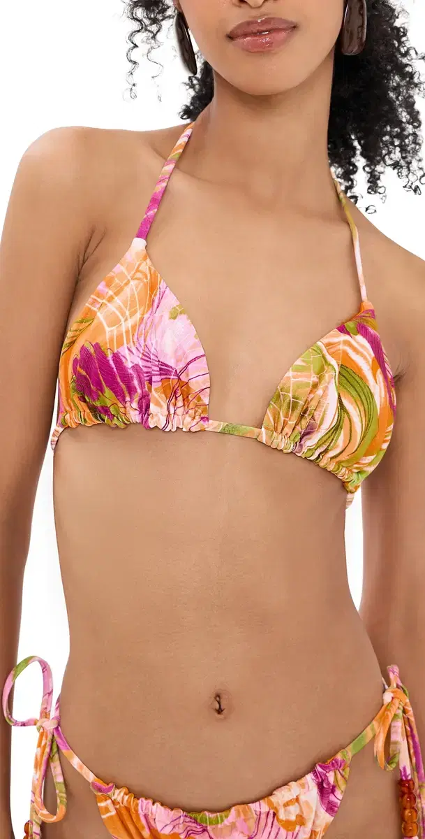 Inti Bikini Top Vibra Print/Gold Bright
