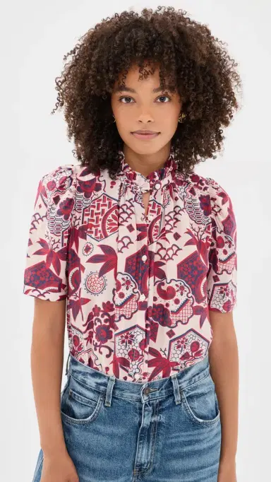 ALIX OF BOHEMIA Winnie Crimson Hive Shirt Off-White M | Thumbnail 2