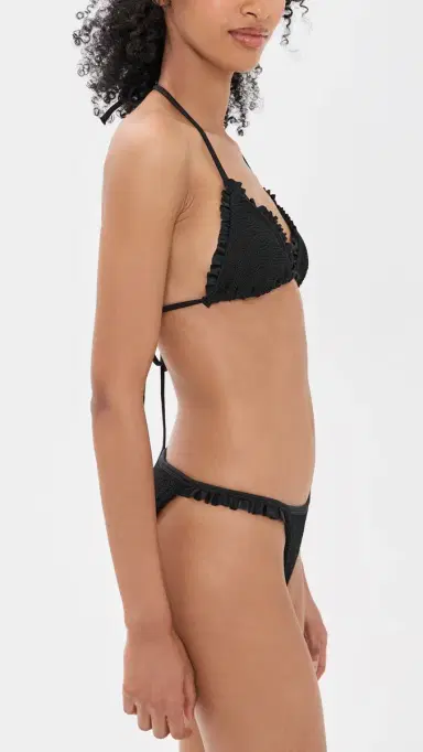 Hunza G Ruffle Tie Bikini Set Black One Size | Thumbnail 4