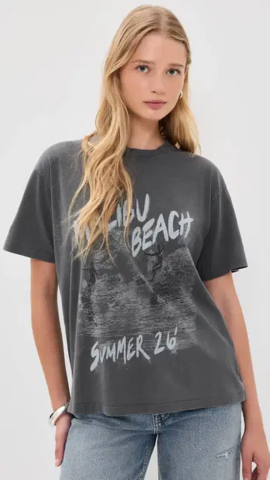 Anine Bing Cade Surfer Tee Washed Black | Thumbnail 2