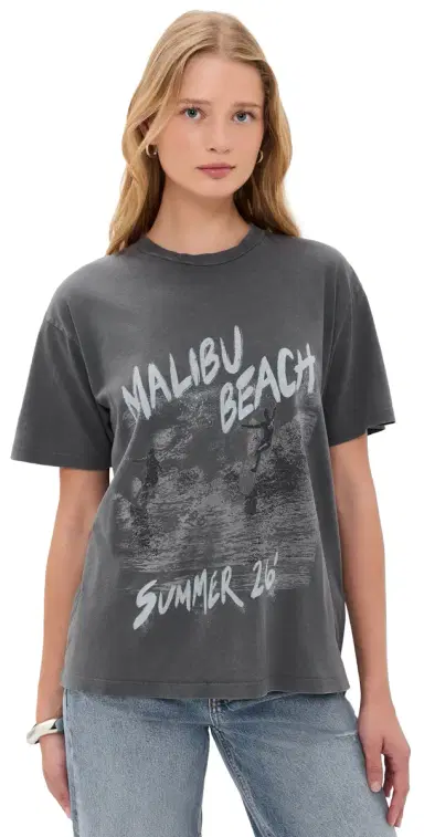 Anine Bing Cade Surfer Tee Washed Black | Thumbnail 1