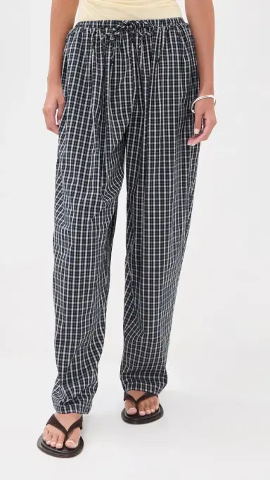 LIONESS Aura Pants Navy emon Plaid | Thumbnail 2