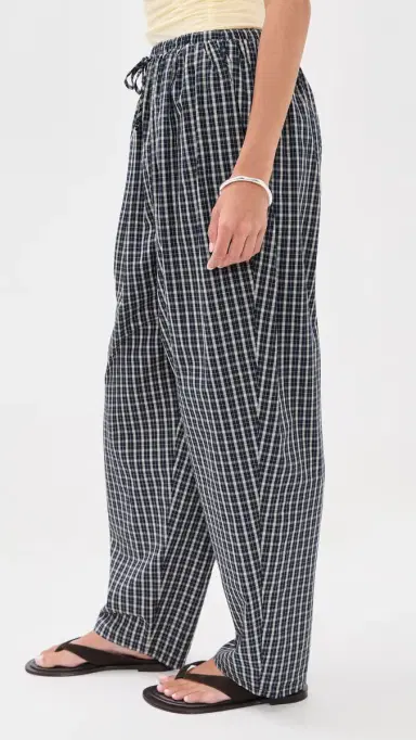 LIONESS Aura Pants Navy emon Plaid | Thumbnail 4