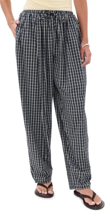 LIONESS Aura Pants Navy emon Plaid | Thumbnail 1