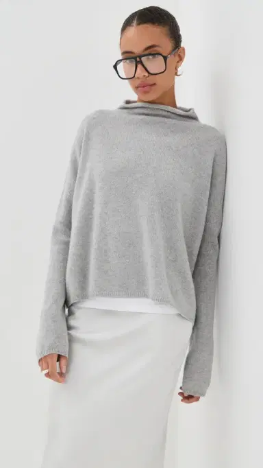 Lisa Yang Sandy Cashmere Sweater Dove Grey 2 | Thumbnail 2