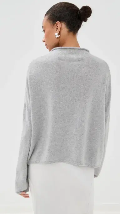 Lisa Yang Sandy Cashmere Sweater Dove Grey 2 | Thumbnail 3