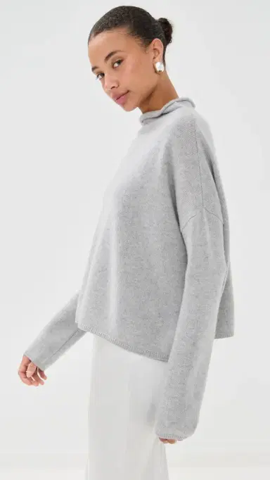 Lisa Yang Sandy Cashmere Sweater Dove Grey 2 | Thumbnail 4