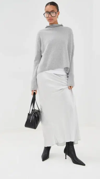 Lisa Yang Sandy Cashmere Sweater Dove Grey 2 | Thumbnail 5