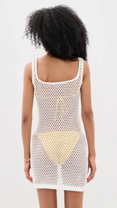 MINKPINK Soleia Crochet Cover Up Mini Dress White/Multi L | Thumbnail 3 MINKPINK Soleia Crochet Cover Up Mini Dress White/Multi L | Thumbnail 3