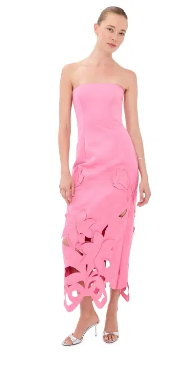 LEO LIN Rayna Applique Bustier Maxi Dress Fuchsia 8 | Thumbnail 1