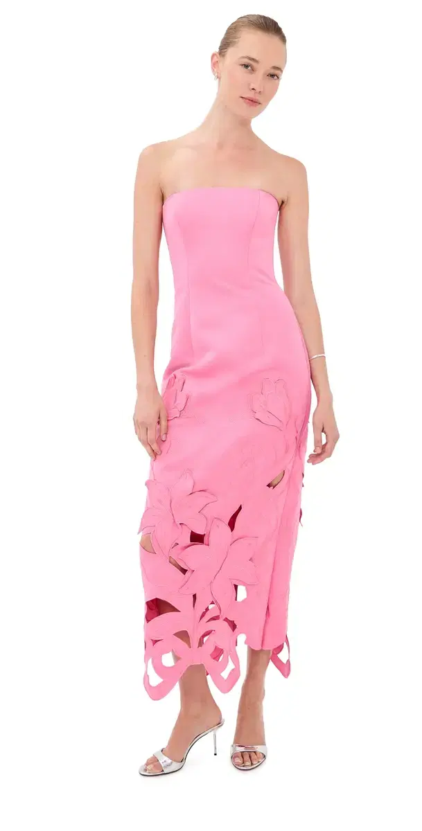 Rayna Applique Bustier Maxi Dress Fuchsia