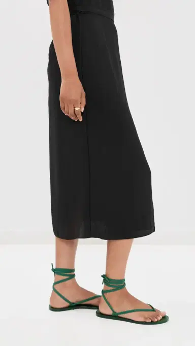 Tibi Summer Slip Wrap Skirt Black | Thumbnail 4 Tibi Summer Slip Wrap Skirt Black | Thumbnail 4