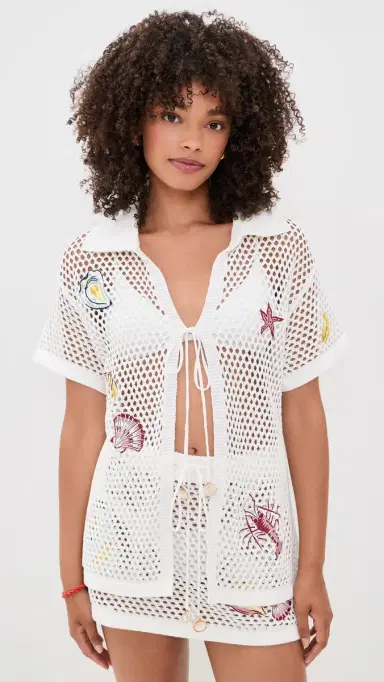 MINKPINK Soleia Crochet Top White/Multi M | Thumbnail 2 MINKPINK Soleia Crochet Top White/Multi M | Thumbnail 2