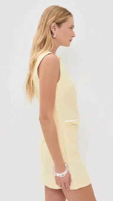 Self-Portrait Yellow Taffeta Bow Mini Dress Yellow 4 | Thumbnail 4 Self-Portrait Yellow Taffeta Bow Mini Dress Yellow 4 | Thumbnail 4