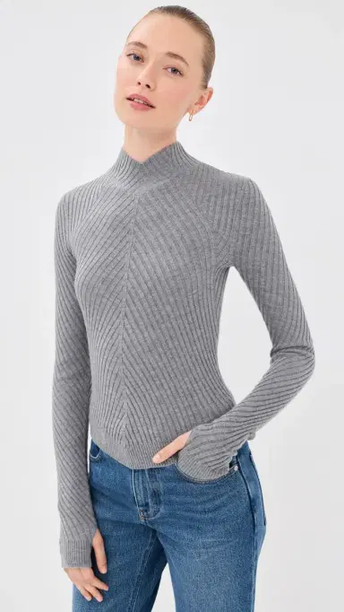 Victoria Beckham Georgia Jumper Grey Marl | Thumbnail 2 Victoria Beckham Georgia Jumper Grey Marl | Thumbnail 2