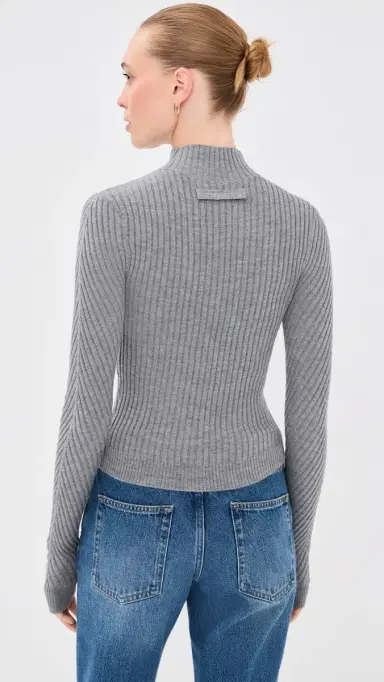 Victoria Beckham Georgia Jumper Grey Marl | Thumbnail 3 Victoria Beckham Georgia Jumper Grey Marl | Thumbnail 3