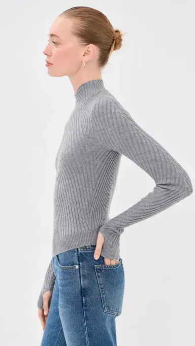 Victoria Beckham Georgia Jumper Grey Marl | Thumbnail 4 Victoria Beckham Georgia Jumper Grey Marl | Thumbnail 4