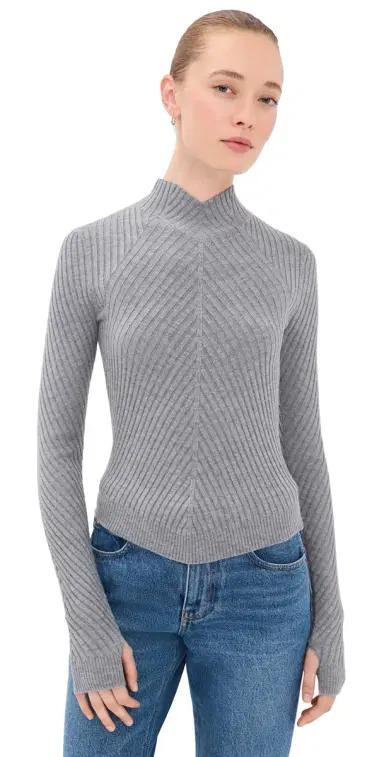 Victoria Beckham Georgia Jumper Grey Marl | Thumbnail 1 Victoria Beckham Georgia Jumper Grey Marl | Thumbnail 1