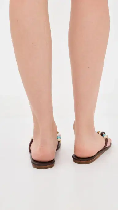 Ancient Greek Sandals Saionara Bead Flip Flops Brown 36 | Thumbnail 5