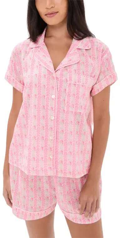 LoveShackFancy Prym Pajamas Set TRAWBERRY MACAROON | Thumbnail 1