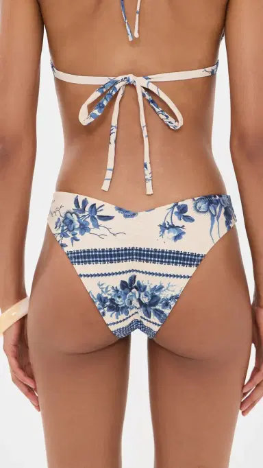 Montce Blue Toile tripe Lulu Bikini Bottoms Blue Toile tripe | Thumbnail 3
