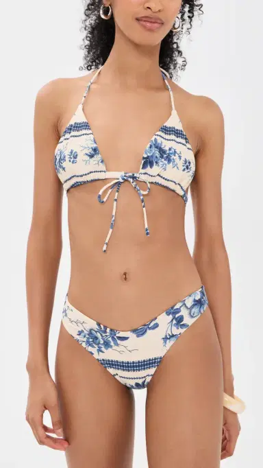 Montce Blue Toile tripe Lulu Bikini Bottoms Blue Toile tripe | Thumbnail 4