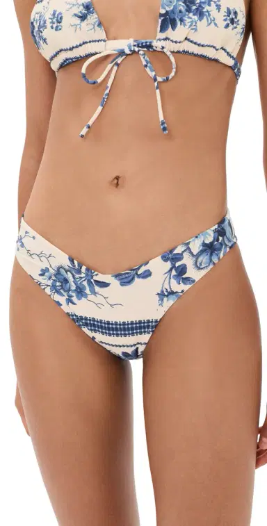 Montce Blue Toile tripe Lulu Bikini Bottoms Blue Toile tripe | Thumbnail 1