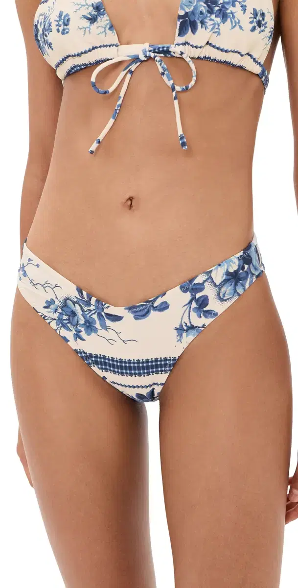 Montce Blue Toile Stripe ulu Bikini Bottoms Blue Toile Stripe