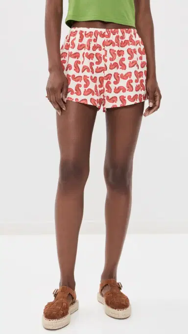 STAUD Paddle Linen Shorts eahorse Cream | Thumbnail 2