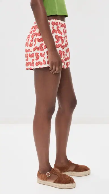 STAUD Paddle Linen Shorts eahorse Cream | Thumbnail 4